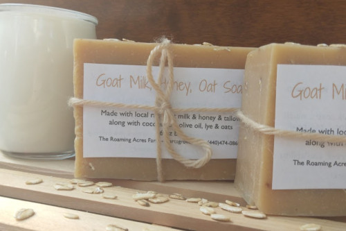 Goat Milk Soap - Honey & Oat by THE ROAMING ACRES FARM LLC