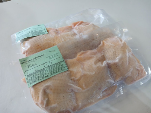 Pasture Raised Chicken Thighs - Bone In  by THE ROAMING ACRES FARM LLC